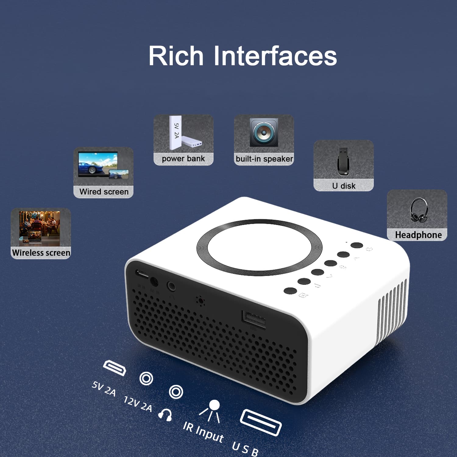 YT300 1080P Portable Smartphone Projector