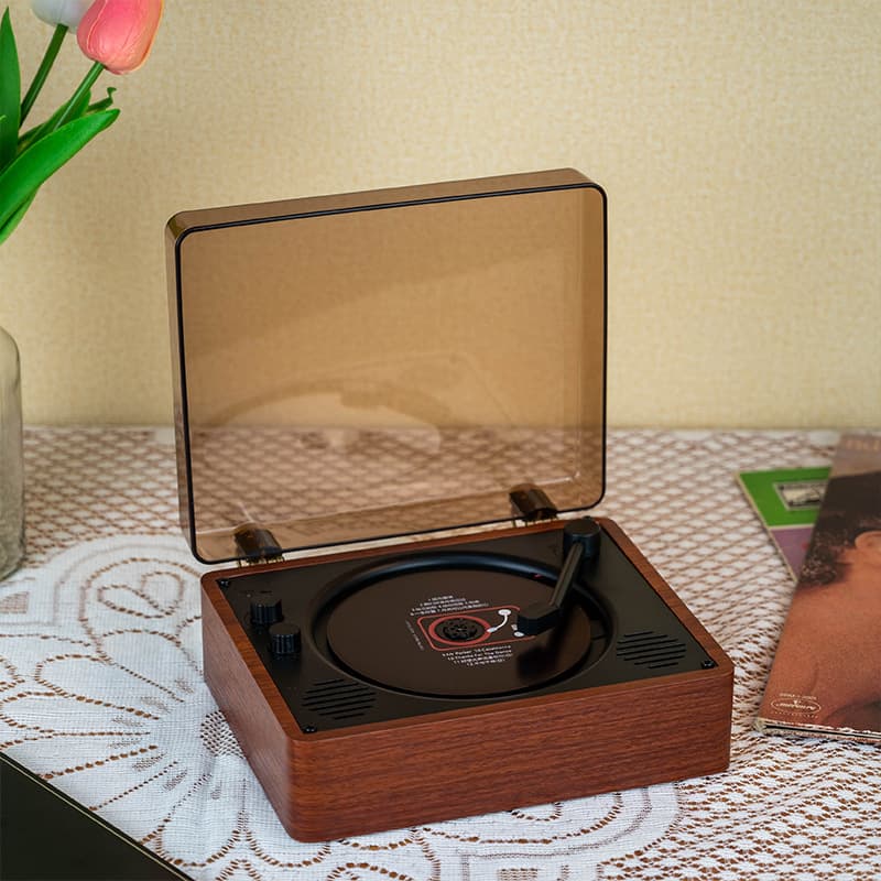Vintage Wooden Portable CD Player